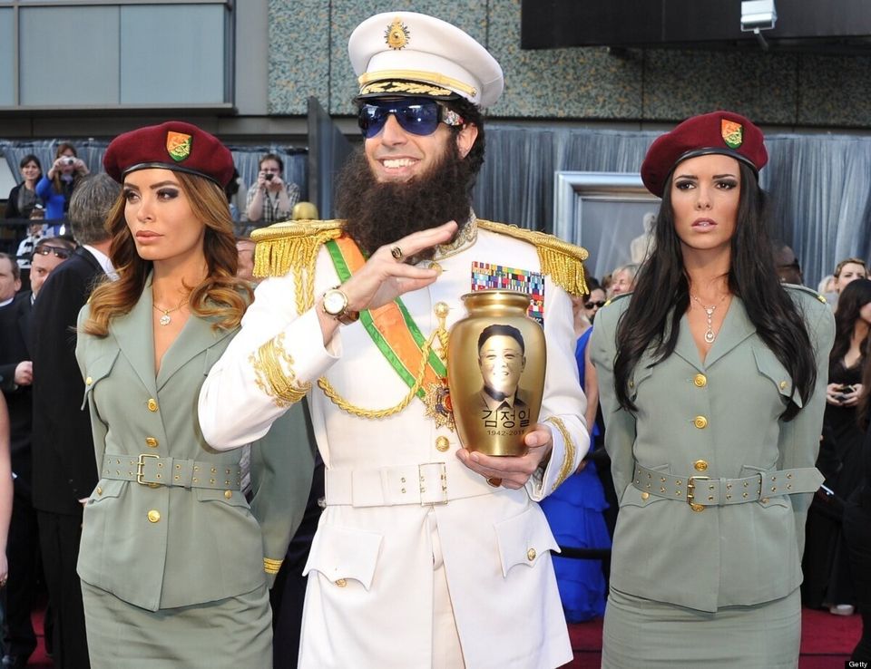 The Dictator General Admiral Aladeen Pranks Ryan Seacrest On Oscars 2012 Red Carpet