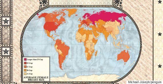 The Daily Record on X: Breast-size map of the world revealed