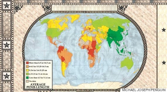 Insightful Maps Show The Difference Between Average Penis Size And Breast  Size Around The World