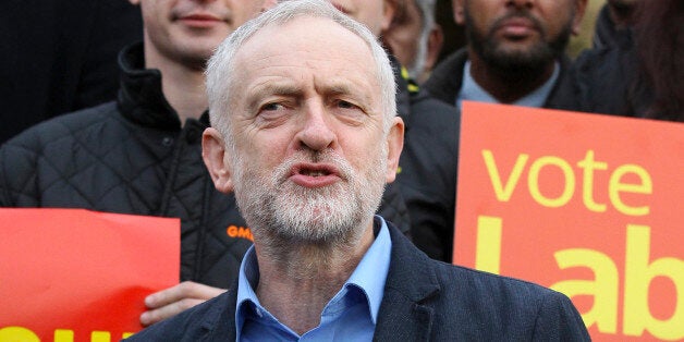 British opposition Labour Party leader Jeremy Corbyn talks to the media after Labour candidate Jim McMahon was confirmed as the newly elected member of parliament for Oldham West and Royton outside Chadderton Town Hall in Chadderton, Oldham, northwest England, on December 4, 2015. British opposition leader Jeremy Corbyn passed a key electoral test on December 4 when his Labour party won in the first regional ballot since he took the helm in September. The Labour Party held it's Oldham West and Royton seat by a majority of 10,835 votes from UKIP in the by-election triggered by the death of Labour Party MP Michael Meacher. AFP PHOTO / LINDSEY PARNABY / AFP / LINDSEY PARNABY (Photo credit should read LINDSEY PARNABY/AFP/Getty Images)