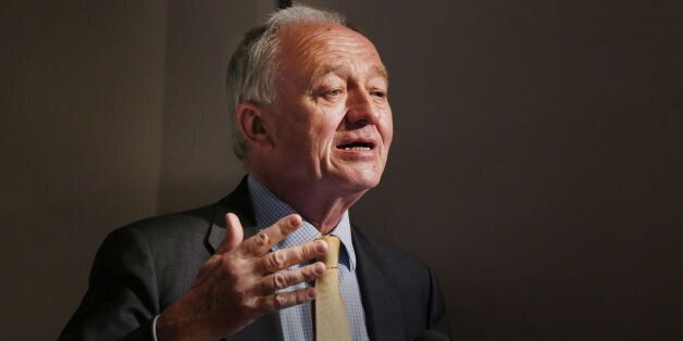 Former Mayor of London Ken Livingstone delivers a keynote speech at conference on growing Glasgow's low carbon economy during the Base Glasgow conference at the Glasgow Royal Concert Hall, Scotland, which showcases Glasgow's ambitions to become one of the greenest cities in Europe.
