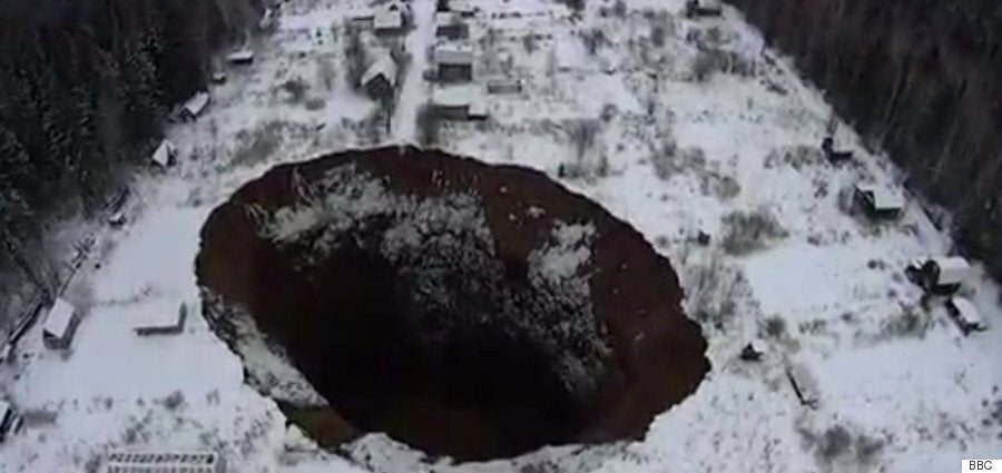 Russian Sinkhole Near Solikamsk Is Growing Wider And Deeper