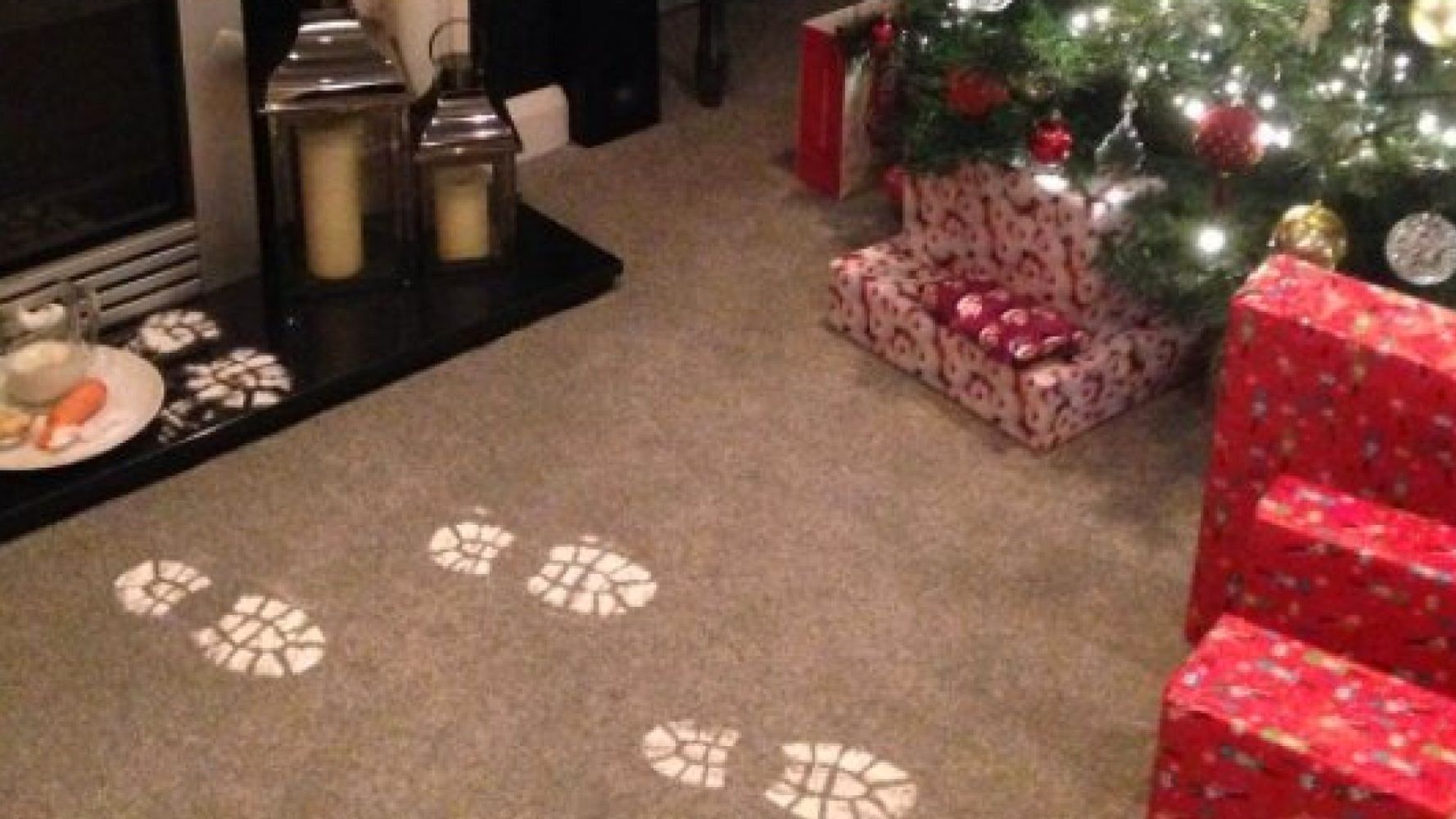 How To Make Santa Footprints For Kids At Christmas