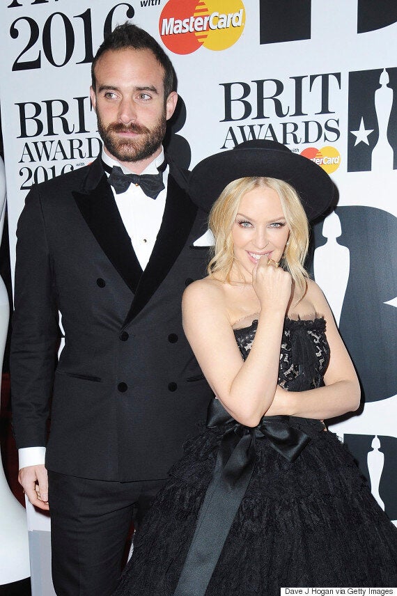 Brit Awards 2016 Kylie Minogue And Fiancé Joshua Sasse Step Out For