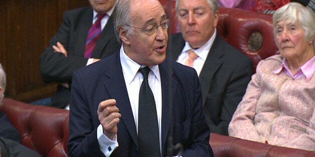 Lord Howard speaks during a tribute to Baroness Margaret Thatcher in the House of Lords in London.