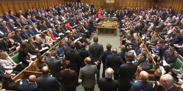 Prime Minister David Cameron speaks during Prime Minister's Questions in the House of Commons, London.