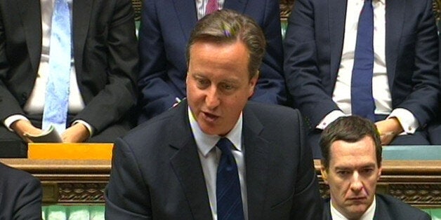 Prime Minister David Cameron speaks during Prime Minister's Questions in the House of Commons, London.