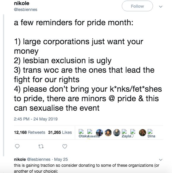 A since-deleted tweet about Pride raised questions about how appropriate it is for kids.