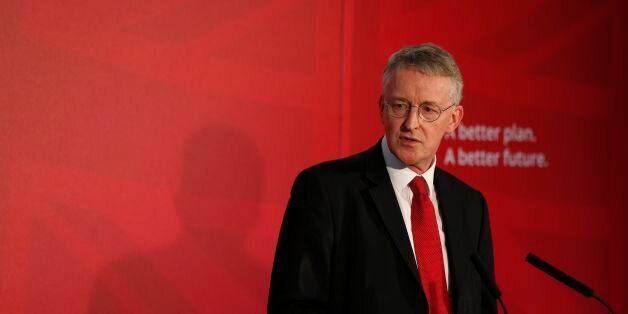 Shadow Communities Secretary Hilary Benn at The Tetley Gallery in Leeds where Labour's launch of its campaign for May's local elections which had plans to give town and cities across England London-style powers to regulate public transport.