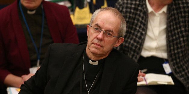 LONDON, ENGLAND - NOVEMBER 25: Justin Welby, the Archbishop of Canterbury, smiles during the General Synod on November 25, 2015 in London, England. The General Synod considers and approves legislation affecting the whole of the Church of England, formulates new forms of worship, debates matters of national and international importance, and approves the annual budget for the work of the Church at national level. (Photo by Carl Court/Getty Images)