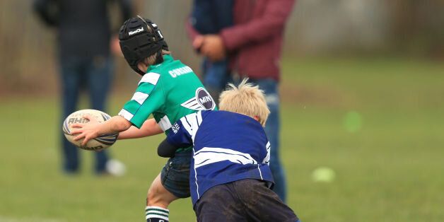 Undated file photo of an U9's rugby match between Newark and Nottingham at Nottingham Rugby Club, as more than 70 doctors and health experts have written to the Government calling for a ban on tackling in school rugby games.