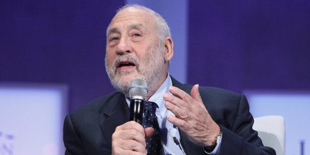 CNBC EVENTS -- Pictured: Joseph Stiglitz, ecomonist and Professor at Columbia University, speaks at the Clinton Global Initiative Annual Meeting, 'The Future of Impact', hosted by former President Bill Clinton, at the Sheraton Times Square in New York City, on September 28, 2015 -- (Photo by: Adam Jeffery/CNBC/NBCU Photo Bank via Getty Images)