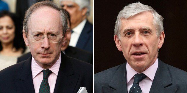 In a combination of file pictures created on February 23, 2015 British politician Malcolm Rifkind (L) leaves an Observance for Commonwealth Day Service at Westminster Abbey in London, on 12 March 2012 and British politician Jack Straw (R) leaves after a cabinet meeting at 10 Downing Street, in London, on October 7, 2008. Two British former foreign ministers faced claims on February 23, 2015 that they offered to use their positions to help a private company in return for cash following an undercover investigation. Jack Straw, who was Labour foreign secretary when Britain helped invade Iraq in 2003, and Malcolm Rifkind, a senior figure in Prime Minister David Cameron's Conservative party, were accused after a probe by the Daily Telegraph newspaper and Channel 4 television. AFP PHOTO / JUSTIN TALLIS / LEON NEAL (Photo credit should read LEON NEAL,JUSTIN TALLIS/AFP/Getty Images)