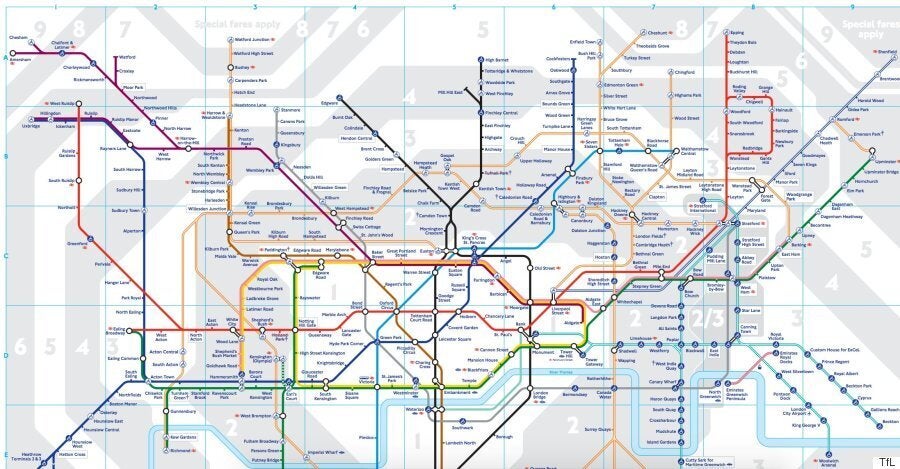 London Underground 2016 Tube Map Shows New Zones For Stratford Canning