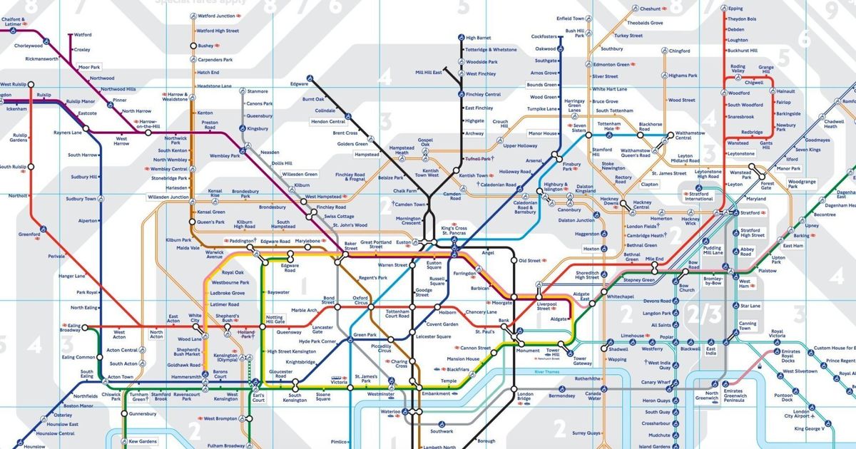 London Underground 2016 Tube Map Shows New Zones For Stratford Canning