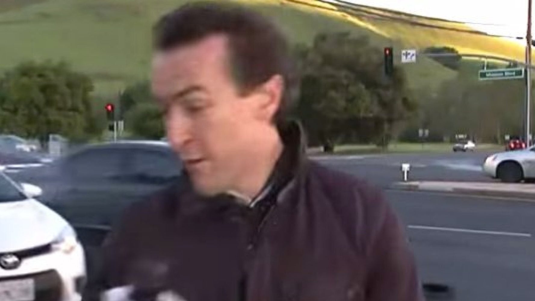 KTVU TV Reporter Left Emotional After Car Involved In Smash Almost Hits