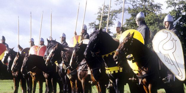 Mounted Norman Knights, Cavalry, Battle of Hastings Historical historical re enactment, war horses