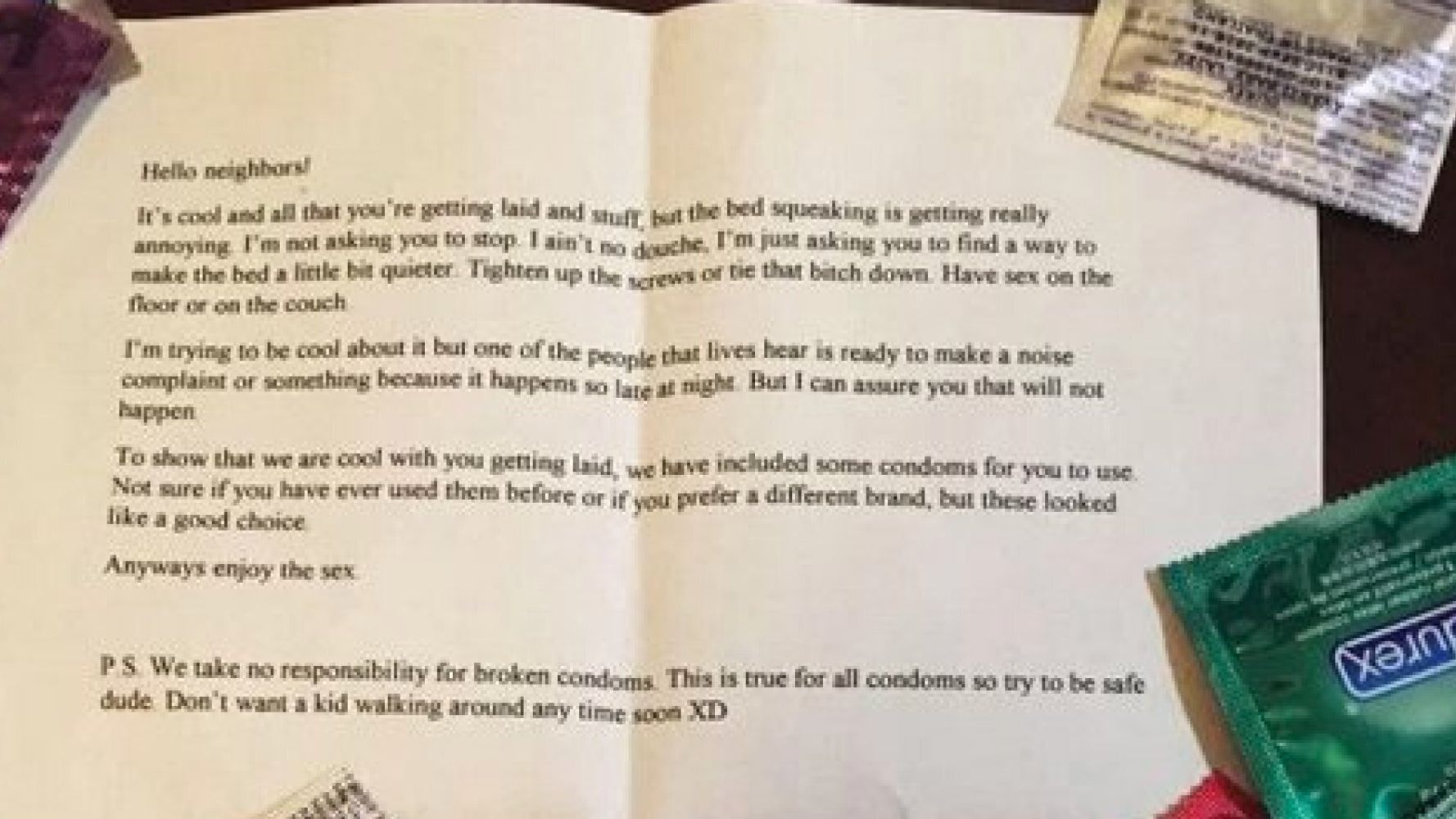 Neighbour Sends Good-Humoured Note To Guy Having Loud Sex Next Door |  HuffPost UK Life