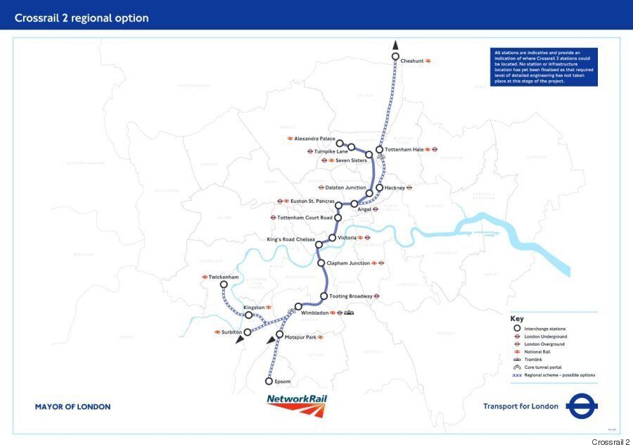 Crossrail Route Map Elizabeth Line Tube Route Shows How Londons