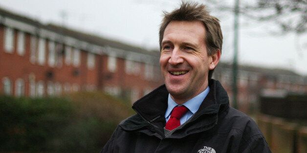 REDCAR, ENGLAND - JANUARY 22: Labour shadow Justice Minister Dan Jarvis reacts as he speaks with police officers during a visit on January 22, 2015 in Redcar, England. The visit comes on day eight of a nine day national tour ahead of Labour's general election campaign and Mr Jarvis heard about the challenges of providing neighbourhood policing. (Photo by Ian Forsyth/Getty Images)