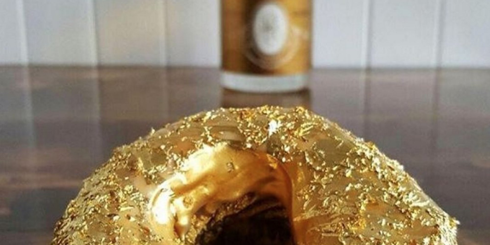 Gold Doughnut With Cristal Champagne Icing Worth £70 On Sale In Swanky ...