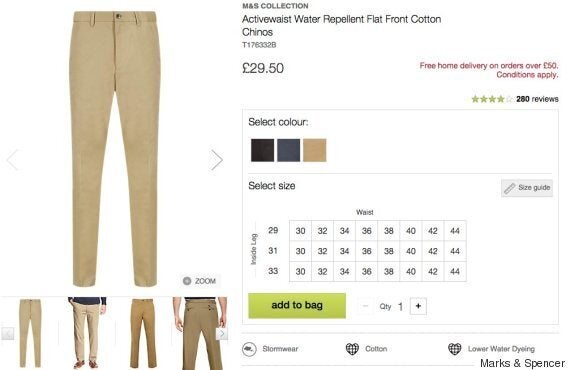 Marks & Spencer reduces the length of its trousers 'following