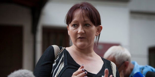 British member of parliament Kerry McCarthy, foreign affairs representative for the Labour Party, speaks to the media at a court room in Moscow, Russia, Monday, Aug. 6, 2012. McCarthy flew in to Moscow to support three Pussy Riot punk rockers accused of hooliganism for a performance criticizing President Vladimir Putin in Moscow's main cathedral.Members of a feminist Russian punk band facing hooliganism charges for performing a