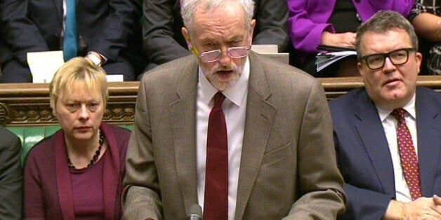 Labour party leader Jeremy Corbyn speaks during Prime Minister's Questions in the House of Commons, London.