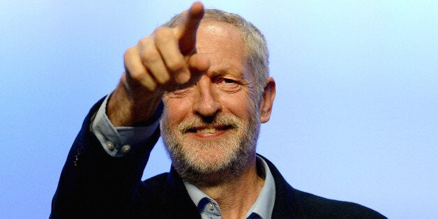 BRIGHTON, ENGLAND - SEPTEMBER 15: Labour party leader Jeremy Corbyn addresses the TUC Conference at The Brighton Centre on September 15, 2015 in Brighton, England. It was Mr Corbyn's first major speech since becoming leader of the party at the weekend. (Photo by Mary Turner/Getty Images)