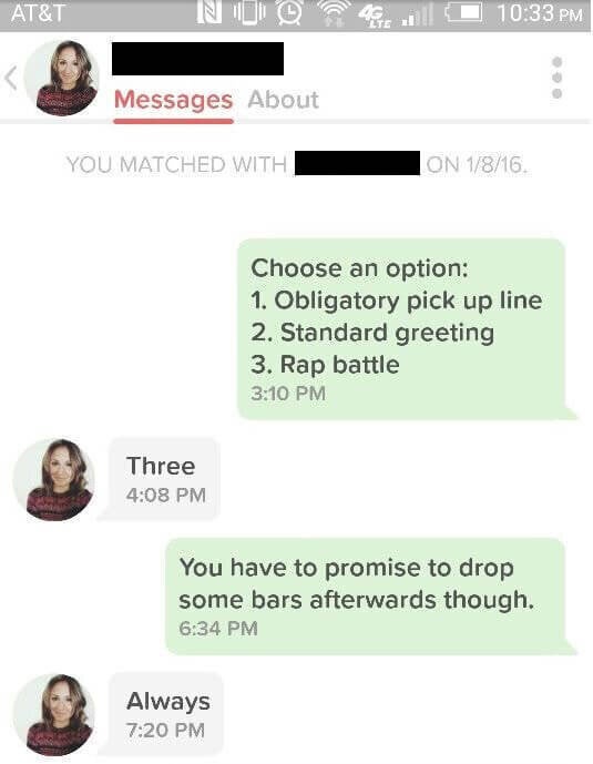 This Tinder Rap Battle Is Far Better Than Your Average Chat Up Line Huffpost Uk Life