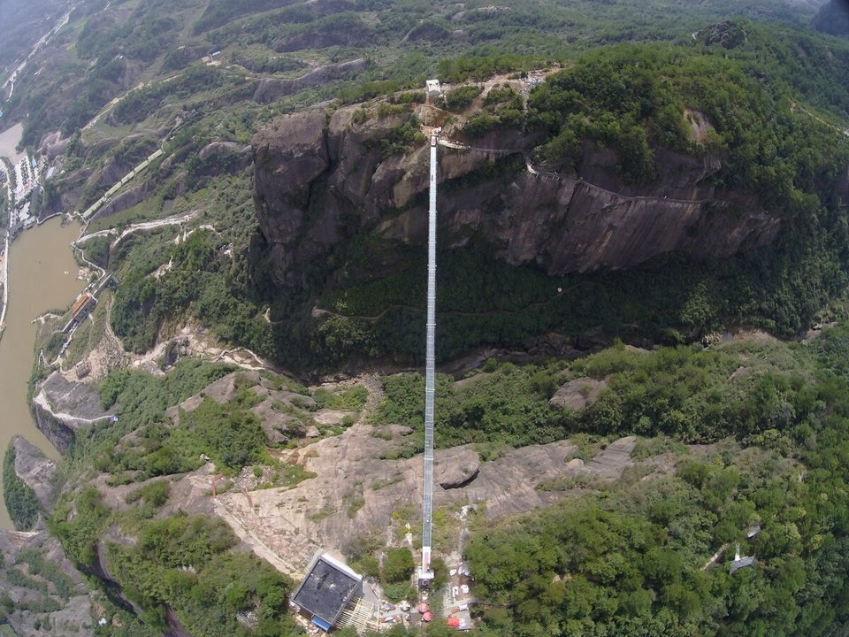 Glass Suspension Bridge Is Open To The Public In Hunan