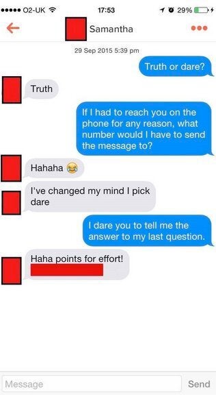 Man Nails Tinder Opening Line By Asking Truth Or Dare Gets A Phone Number Every Time Huffpost Uk Life