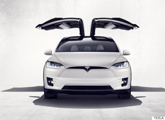 Tesla model deals with wing doors