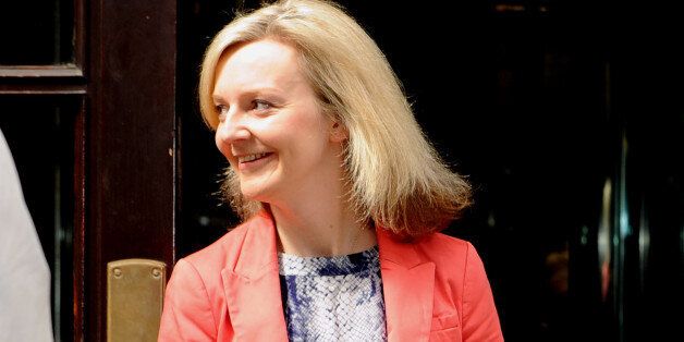 Newly appointed environment secretary Liz Truss outside the Department for Education, London, as Prime Minister David Cameron starting putting his new ministerial team in place.