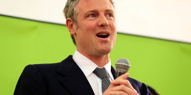 Zac Goldsmith thanks contributors to his campaign after retaining his seat at the count for the parliamentary constituency of Richmond Park, held at Richmond Upon Thames College, Richmond.