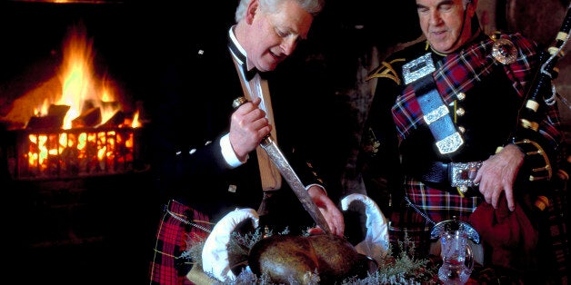 HAGGIS DRESSED FOR BURNS SUPPER, Scotland.