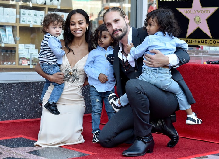 Zoe Saldana has three sons with her husband, Marco Perego-Saldana.