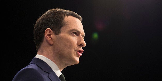 Chancellor of the exchequer George Osborne delivers his speech in the second day of the Conservative Party annual conference in the Manchester Central Convention Centre.