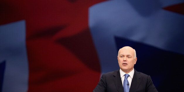 Work and Pensions Secretary Iain Duncan Smith delivers his keynote speech to delegates