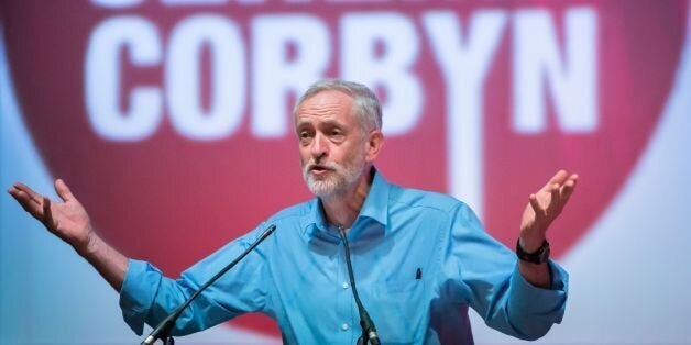 Labour leadership contender Jeremy Corbyn during a campaign rally at the Arts Centre Theatre in Aberdeen as Mr Corbyn takes his campaign to Scotland.