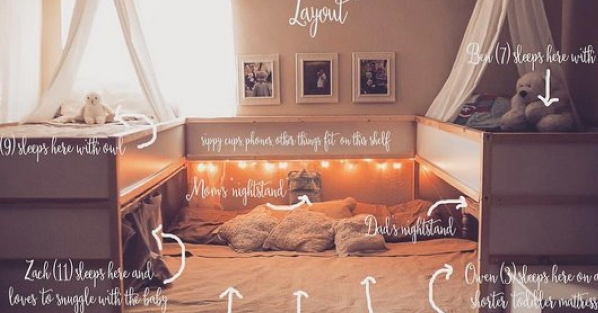 Mum Creates Incredible CoSleeping Family Bed Using Ingenious IKEA Hack