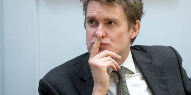 Shadow Education Secretary Tristram Hunt during a visit to Little Ilford School, London, where he launched a plan for "zero tolerance" of homophobic language and bullying in schools in England.