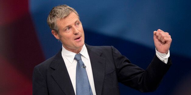 London mayoral candidate Zac Goldsmith addresses delegates in the third day of the Conservative Party annual conference at Manchester Central Convention Centre.