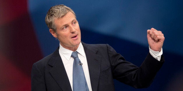 London mayoral candidate Zac Goldsmith addresses delegates in the third day of the Conservative Party annual conference at Manchester Central Convention Centre.