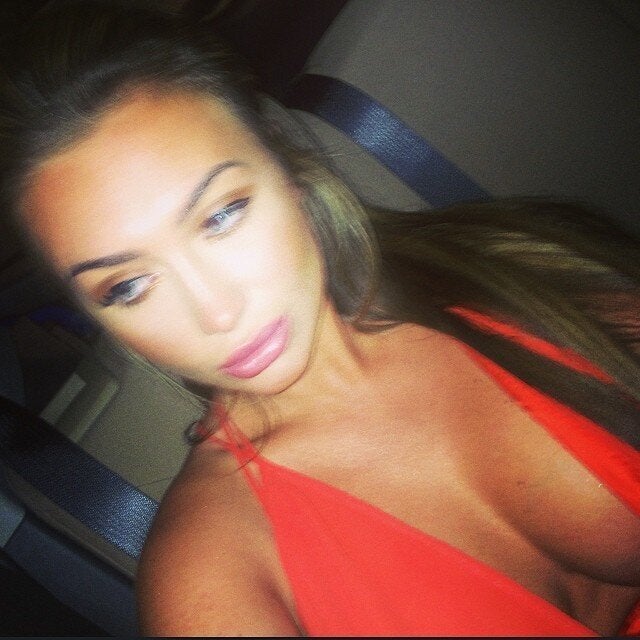 Lauren Goodger's massive boobs spill out as she and a 'pal' are