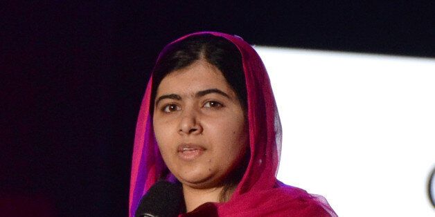 NEW YORK, NY - SEPTEMBER 26: Activist Malala Yousafzai presents onstage at the 2015 Global Citizen Festival to end extreme poverty by 2030 in Central Park on September 26, 2015 in New York City. (Photo by Michael Kovac/FilmMagic)