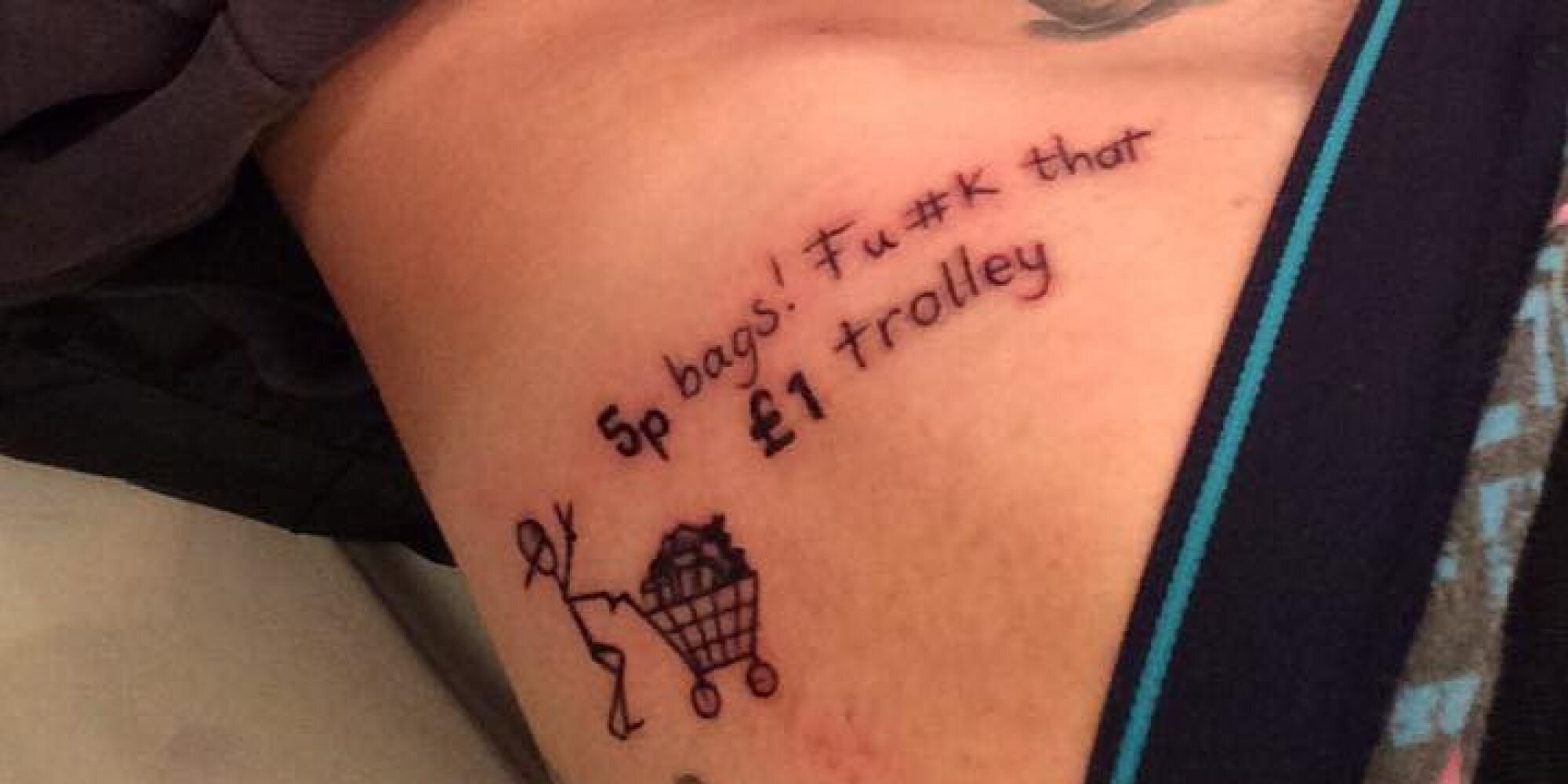 Woman loves her Asda job so much she gets special trolley tattoo in tribute   Leeds Live