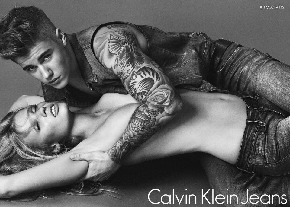 Hailey and Justin Bieber pose for Calvin Klein underwear ad photos