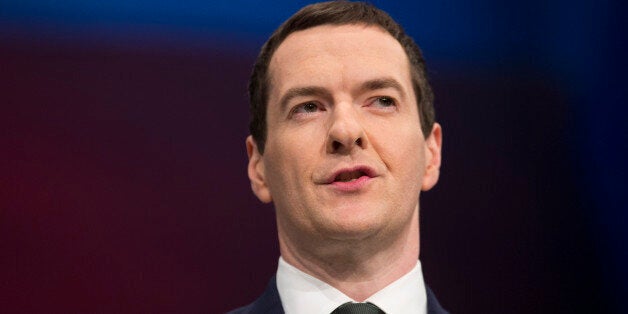 Chancellor of the Exchequer George Osborne delivers his speech in the second day of the Conservative Party annual conference in the Manchester Central Convention Centre.