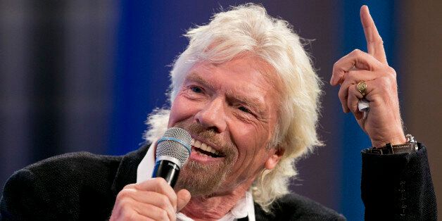 Richard Branson, Founder of Virgin Group and Virgin Unite, participates in a discussion on